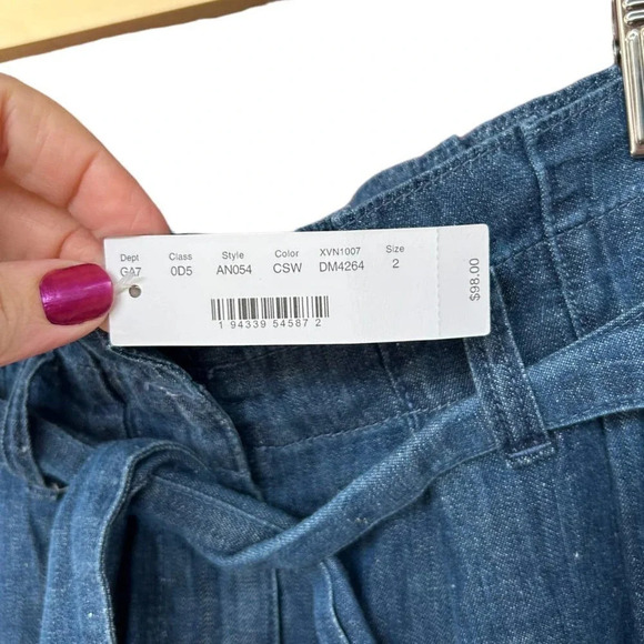 NWT J. Crew Women's Chambray Paperbag Jeans Size 2 - Picture 5 of 7